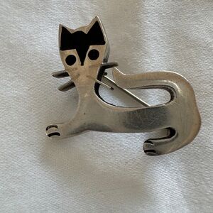 925 Silver Cat Pin